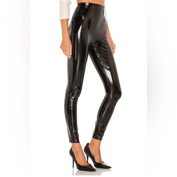 Spanx Faux Patent Leather Leggings in Classic Black Size S - Picture 8 of 16
